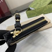 Fortok Gucci GG Emblem Zip Card Case Beige & Black 821804 13x8.5x3cm - 5