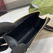 Fortok Gucci GG Emblem Zip Card Case Beige & Black 821804 13x8.5x3cm - 2