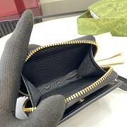Fortok Gucci GG Emblem Zip Mini Wallet Beige & Black 819131 11x10x3cm - 6