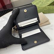Fortok Gucci GG Emblem Zip Mini Wallet Beige & Black 819131 11x10x3cm - 5