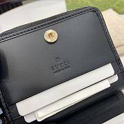 Fortok Gucci GG Emblem Zip Mini Wallet Beige & Black 819131 11x10x3cm - 3