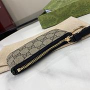 Fortok Gucci GG Emblem Key Case Beige & Black 819113 12x.7.5cm - 2