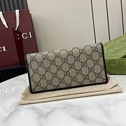 Fortok Gucci GG Emblem Continental Wallet Beige & Black 821802 19x11cm - 4