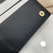Fortok Gucci GG Emblem Continental Wallet Beige & Black 821802 19x11cm - 3