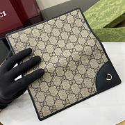 Fortok Gucci GG Emblem Continental Wallet Beige & Black 821802 19x11cm - 2