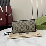 Fortok Gucci GG Emblem Wallet Beige & Black 821803 19x10x2.5cm - 1