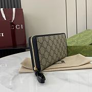 Fortok Gucci GG Emblem Wallet Beige & Black 821803 19x10x2.5cm - 6