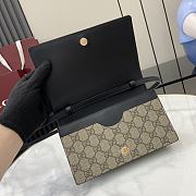 Fortok Gucci GG Emblem Super Mini Shoulder Bag Beige & Black 820688 20x12.5x5cm - 4