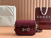 Fortok Gucci Mini Horsebit 1955 Bag Burgundy 658574 20.5x14x5cm - 1