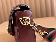 Fortok Gucci Mini Horsebit 1955 Bag Burgundy 658574 20.5x14x5cm - 5