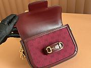 Fortok Gucci Mini Horsebit 1955 Bag Burgundy 658574 20.5x14x5cm - 3