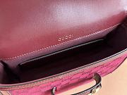 Fortok Gucci Mini Horsebit 1955 Bag Burgundy 658574 20.5x14x5cm - 2