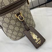 Fortok Gucci Porter Medium Travel Bag Beige and Dark Brown 811489 25x17.5x15cm - 3