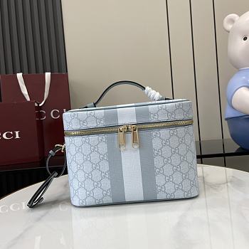 Fortok Gucci Porter Medium Travel Bag Blue 811489 25x17.5x15cm