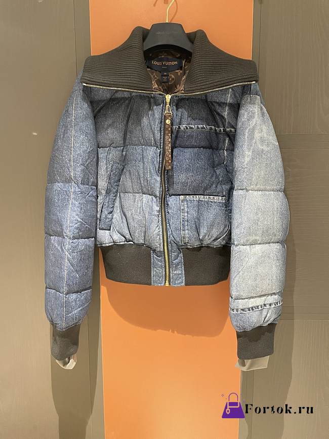 Fortok Louis Vuitton Denim Print Down Jacket - 1