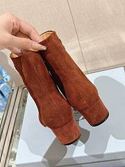 Fortok Prada Velvet Ankle Boots Brown - 6