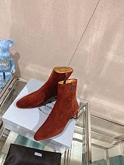 Fortok Prada Velvet Ankle Boots Brown - 4