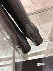 Fortok Prada Leather Long Boots Black - 5