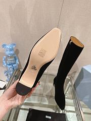 Fortok Prada Velvet Long Boots Black - 4