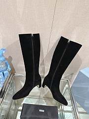 Fortok Prada Velvet Long Boots Black - 2