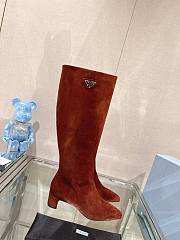 Fortok Prada Velvet Long Boots Brown - 1