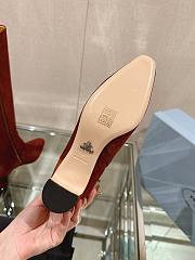 Fortok Prada Velvet Long Boots Brown - 6