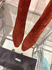 Fortok Prada Velvet Long Boots Brown - 5
