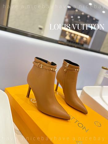 Fortok Louis Vuitton Pointed-toe Ankle Boots Brown