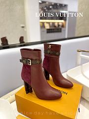 Fortok Louis Vuitton Burgundy Idylle Ankle Boot  - 1