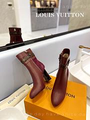 Fortok Louis Vuitton Burgundy Idylle Ankle Boot  - 2