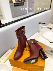 Fortok Louis Vuitton Burgundy Idylle Ankle Boot  - 4