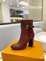 Fortok Louis Vuitton Burgundy Idylle Ankle Boot  - 5