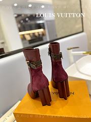 Fortok Louis Vuitton Burgundy Idylle Ankle Boot  - 6