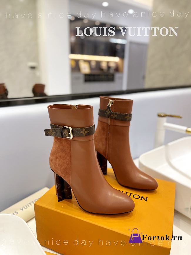 Fortok Louis Vuitton Brown Idylle Ankle Boot - 1