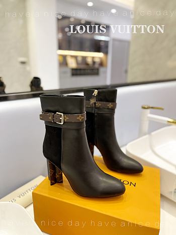 Fortok Louis Vuitton Black Idylle Ankle Boot