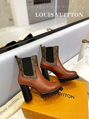 Fortok Louis Vuitton Dark Brown Square Toe Boot - 5