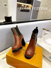 Fortok Louis Vuitton Dark Brown Square Toe Boot - 6