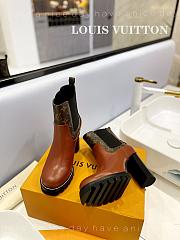 Fortok Louis Vuitton Dark Brown Square Toe Boot - 4