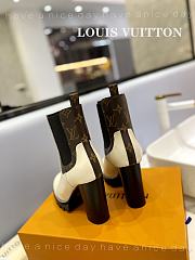 Fortok Louis Vuitton White Square Toe Boot - 6