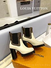 Fortok Louis Vuitton White Square Toe Boot - 4