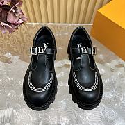 Fortok Louis Vuitton Checker Mary Jane Shoes Black  - 4