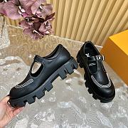 Fortok Louis Vuitton Checker Mary Jane Shoes Black  - 2