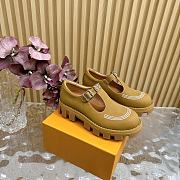 Fortok Louis Vuitton Checker Mary Jane Shoes Brown - 1