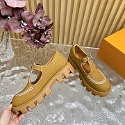 Fortok Louis Vuitton Checker Mary Jane Shoes Brown - 5