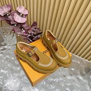 Fortok Louis Vuitton Checker Mary Jane Shoes Brown - 2