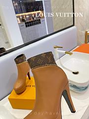 Fortok Louis Vuitton Afterglow Platform Ankle Boot Brown - 6