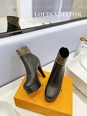 Fortok Louis Vuitton Afterglow Platform Ankle Boot Black - 6