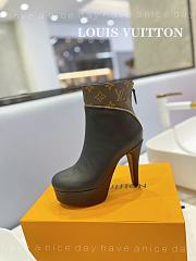 Fortok Louis Vuitton Afterglow Platform Ankle Boot Black - 5
