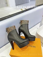 Fortok Louis Vuitton Afterglow Platform Ankle Boot Black - 4