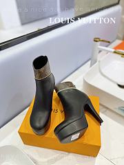 Fortok Louis Vuitton Afterglow Platform Ankle Boot Black - 3